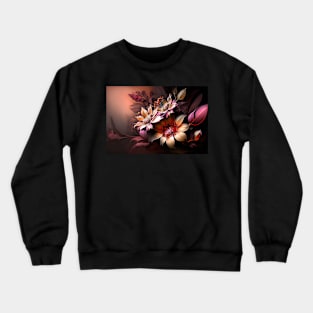 Abstract Floral Garden Botanical Print Crewneck Sweatshirt